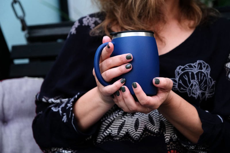 CHILLOUT LIFE Stainless Steel Insulated Coffee Mugs Set of 2 (14oz) â€“ Double Wall Coffee Cups With Spill Resistant Lid & Strong Handle â€“ Shatterproof Cups for Cold Drinks & Hot Beverages - Image 4